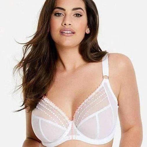 Elomi Matilda UW Plunge Bra in White EL8900 Soft Cup Bralette