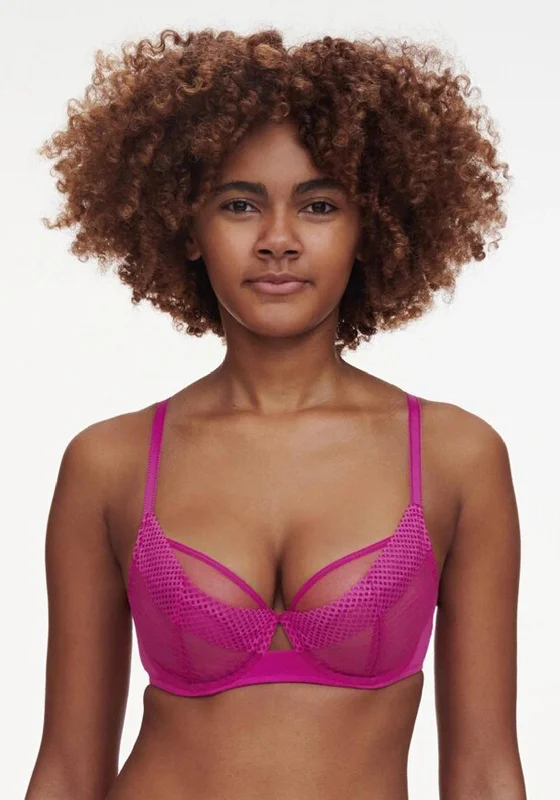 Chantelle Pulp Full Cup Wired Bra, Pink Soft Cotton Bra