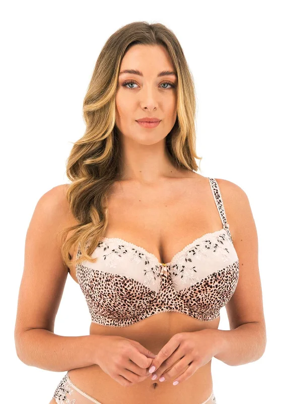 Fantasie Lindsey Side Support Bra, Brown Sporty Wireless Bra