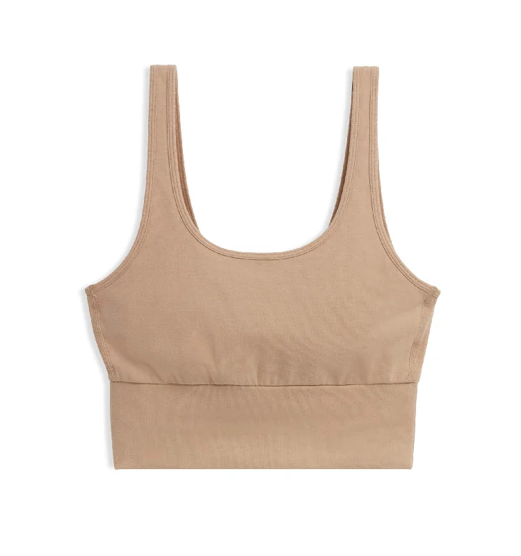 Longline Scoop Bra - Chai Comfortable Bralette Style