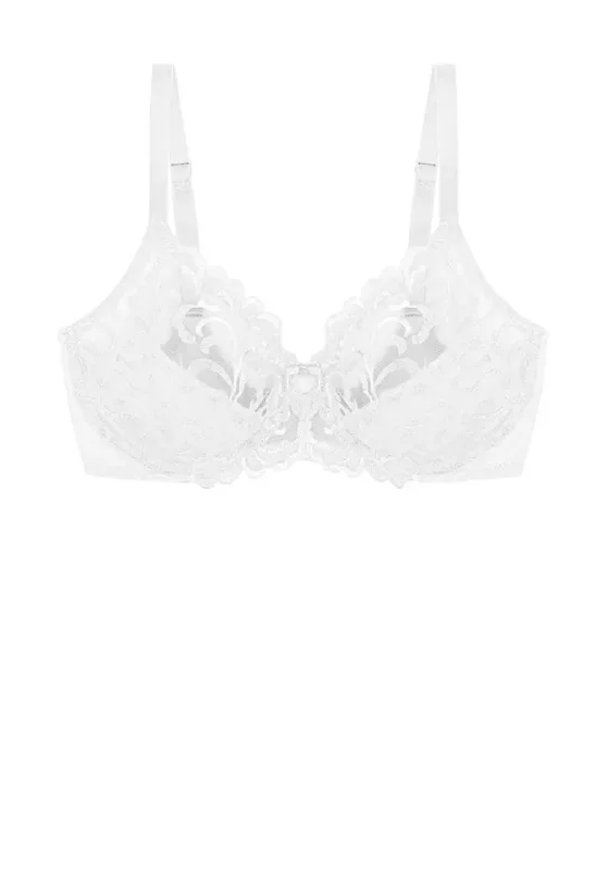 Triumph Modern Finesse Wired Bra, White Comfortable Bralette Style