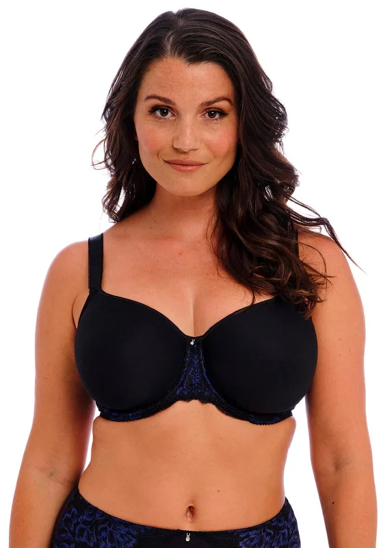 Fantasie Emmaline Space Moulded Bra, Black Push-Up Bra Set