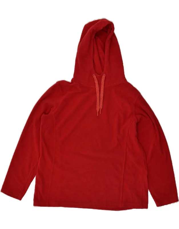 MOUNTAIN WAREHOUSE Womens Fleece Hoodie Jumper UK 18 XL  Red Polyester Hoodie with Fur Luxurious Winter