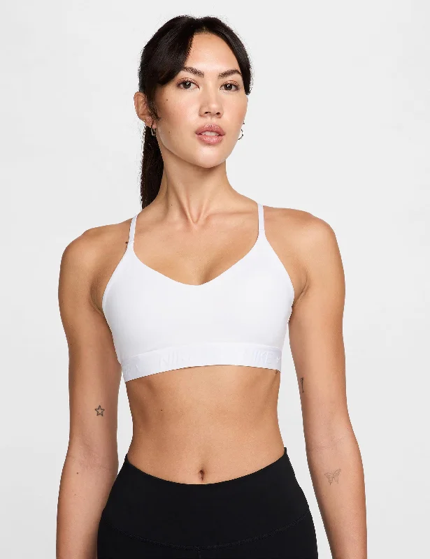 Indy Light Support Sports Bra - White/Stone Mauve Soft Cup Bra