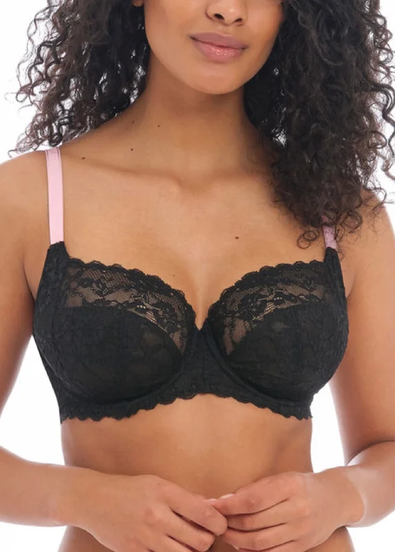 Offbeat AA5451 Uw Side Support Bra - Black Soft Strapless Bra