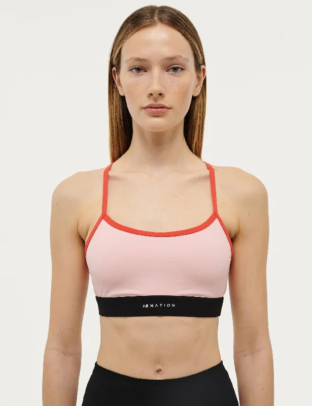 Signature Sports Bra - Crystal Rose High-Cut Bra Design