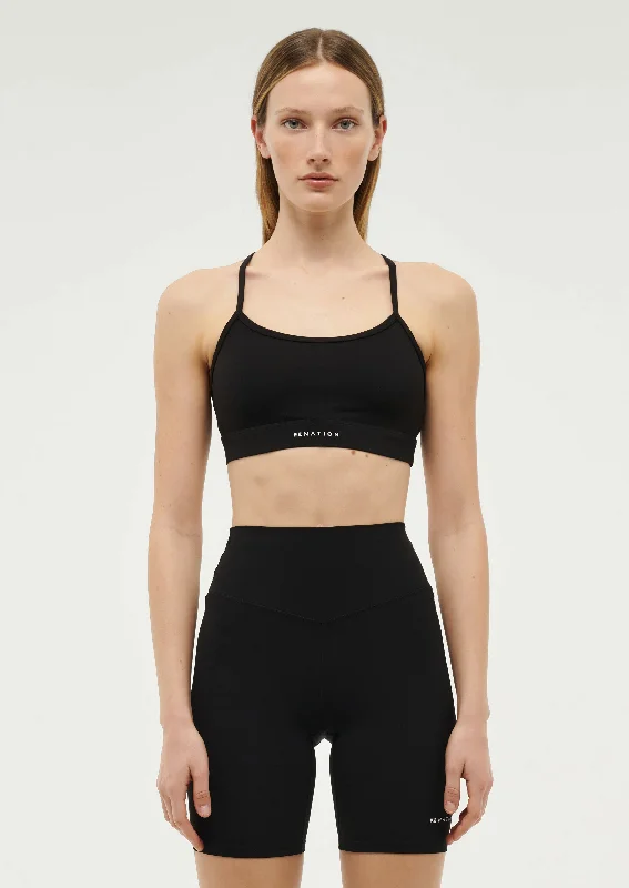 SIGNATURE SPORTS BRA IN BLACK Wireless Push-Up Bra