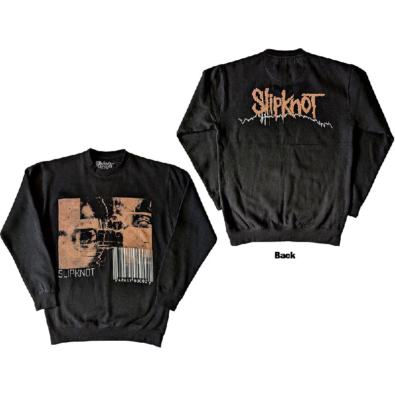 Slipknot | Official Band Sweatshirt | The End So Far Faces & Barcode (Back Print) Hoodie with Toggle Buttons Decorative Unique