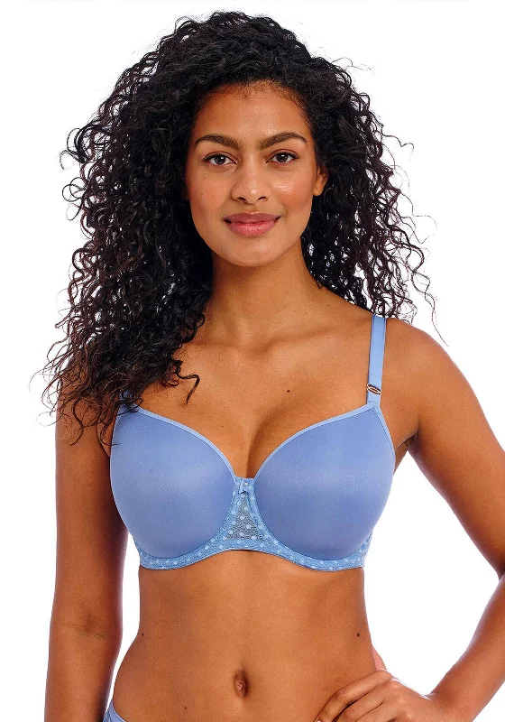 Freya Starlight Moulded Balcony Bra, Cornflower Sporty Wireless Bra