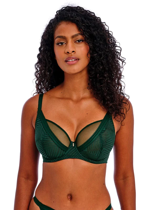 Freya Tailored High Apex Wired Bra, Deep Green Sexy Underwire Bra