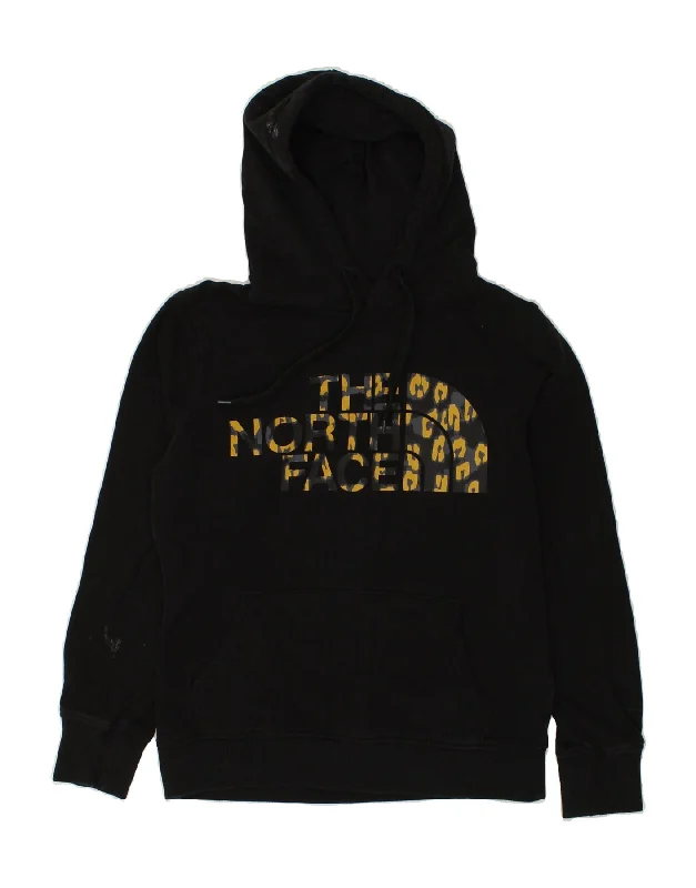 THE NORTH FACE Womens Graphic Hoodie Jumper UK 10 Small Black Cotton Hoodie with Longline Fit Extended Stylish THE NORTH FACE Womens Graphic Hoodie Jumper UK 10 Small Black Cotton Hoodie with Longline Fit Extended Stylish