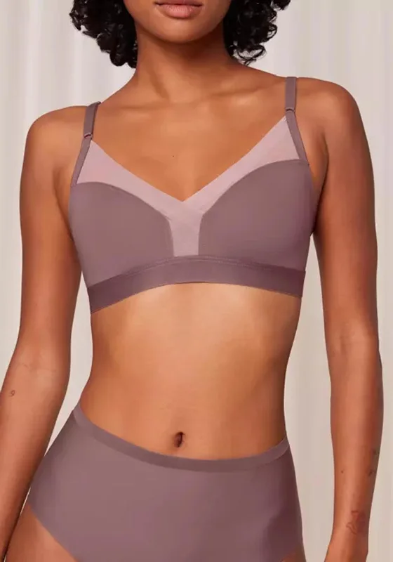 Triumph Shape Smart N Non Wired Bra, Rose Brown Stretchy Full Coverage