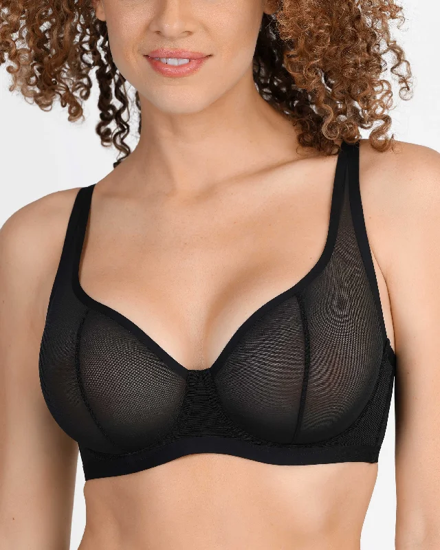 Ultrafine Mesh Underwire Bra Sexy Mesh Bralette