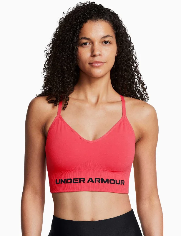 Vanish Seamless Low Sports Bra - Racer Red/Black Soft Mesh Bra