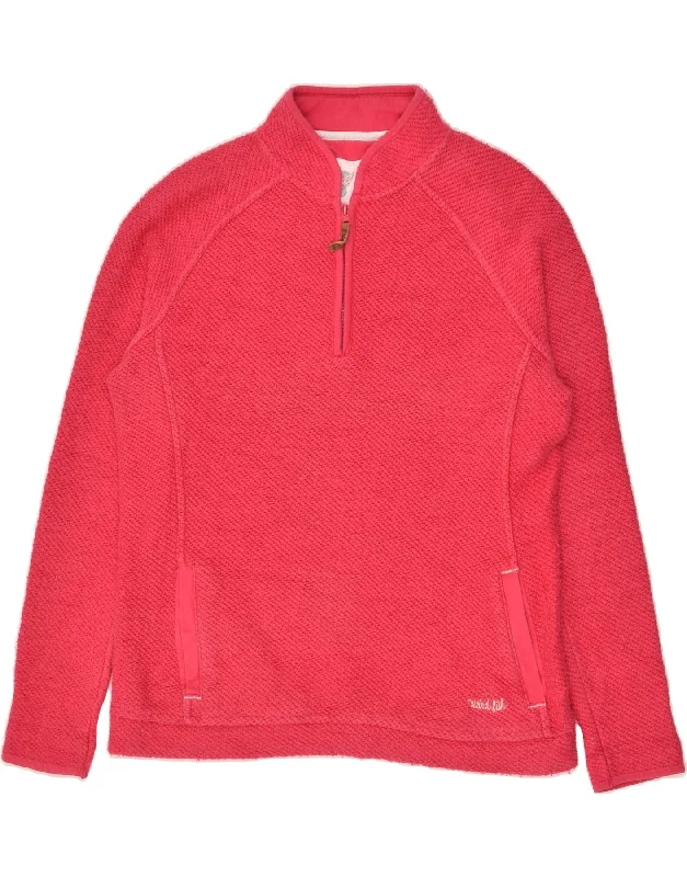 WEIRD FISH Womens Zip Neck Sweatshirt Jumper UK 14 Large Red Cotton Hoodie with Raglan Sleeves Sporty Comfortable WEIRD FISH Womens Zip Neck Sweatshirt Jumper UK 14 Large Red Cotton Hoodie with Raglan Sleeves Sporty Comfortable