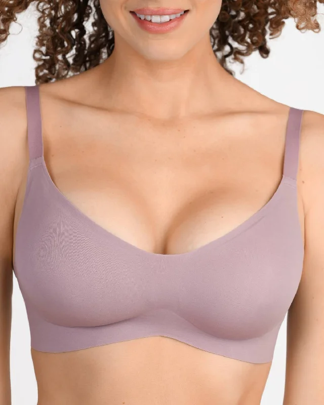 Wire-Free Support Plunge Bra Light Padded Bra