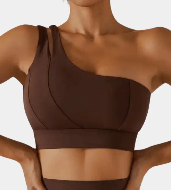 Women's freestyle sports bra: Coffee Push-Up Wireless Bra