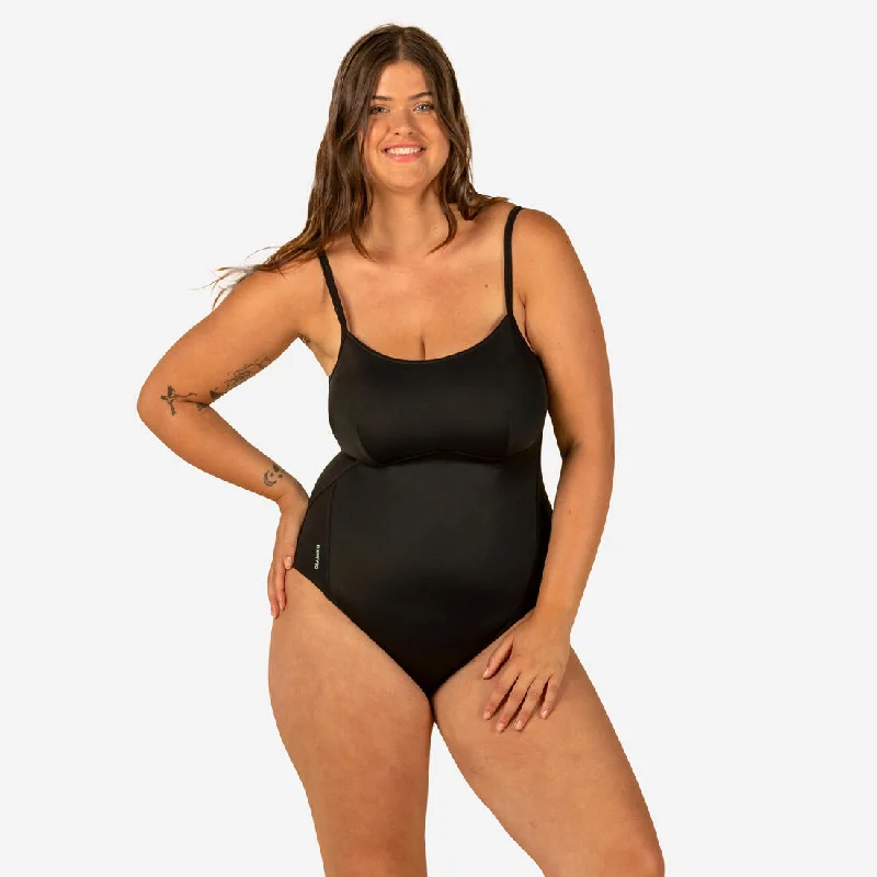 1-piece women's swimsuit CLOE BLACK adjustable X or U shaped back Sporty Swim Shorts 1-piece women's swimsuit CLOE BLACK adjustable X or U shaped back Sporty Swim Shorts