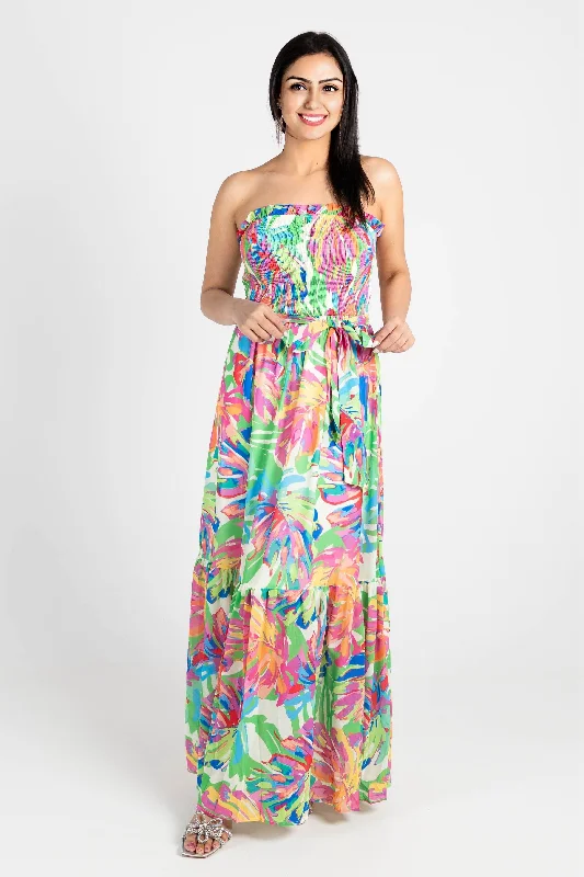 Island In The Sun Maxi Dress Stylish Maxi Dress with Pleats