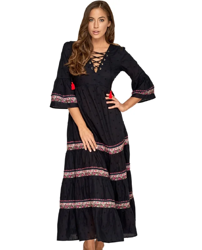 JETS Australia Sensory Maxi Dress Trendy Button Front Maxi Dress