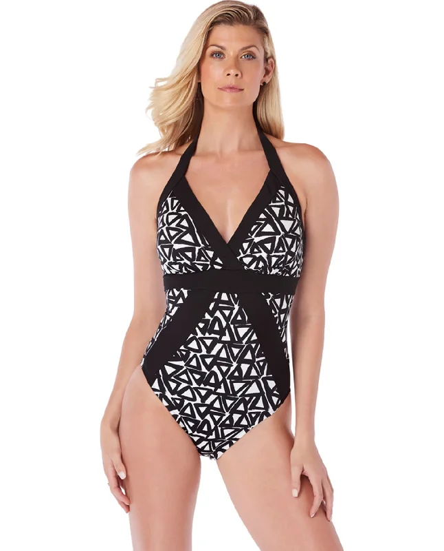 Magicsuit Bermuda Triangle Bailey V-Neck One Piece Swimsuit Luxury Swimsuit Style