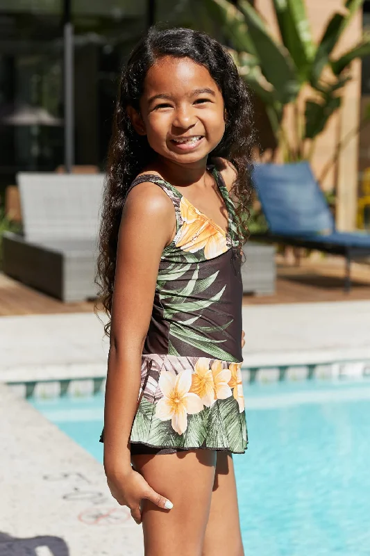 Hazel Blues® | Clear Waters Swim Dress in Aloha Brown: Youth Chic Beach Cover-Up