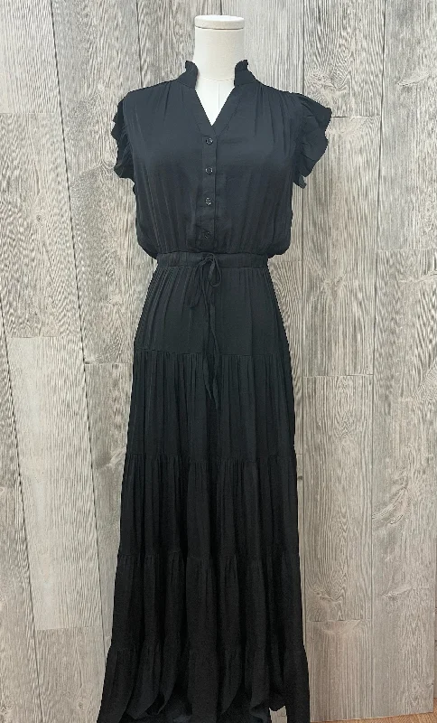 New Perspective Satin Tiered Maxi Dress - Black Stylish Off-Shoulder Maxi Dress