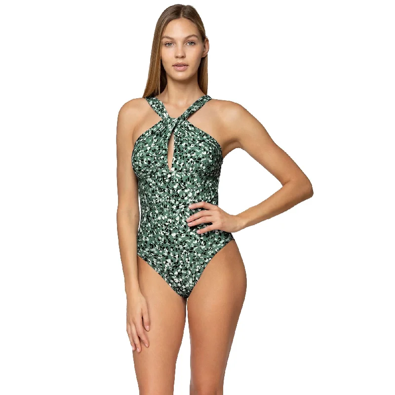 Sunsets Grace Catwalk One Piece Womens Swimsuit Ruched Swimwear Set