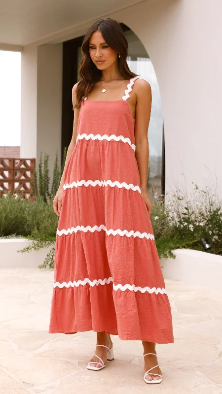 Eliana Maxi Dress - Watermelon Fashionable Printed Maxi Dress