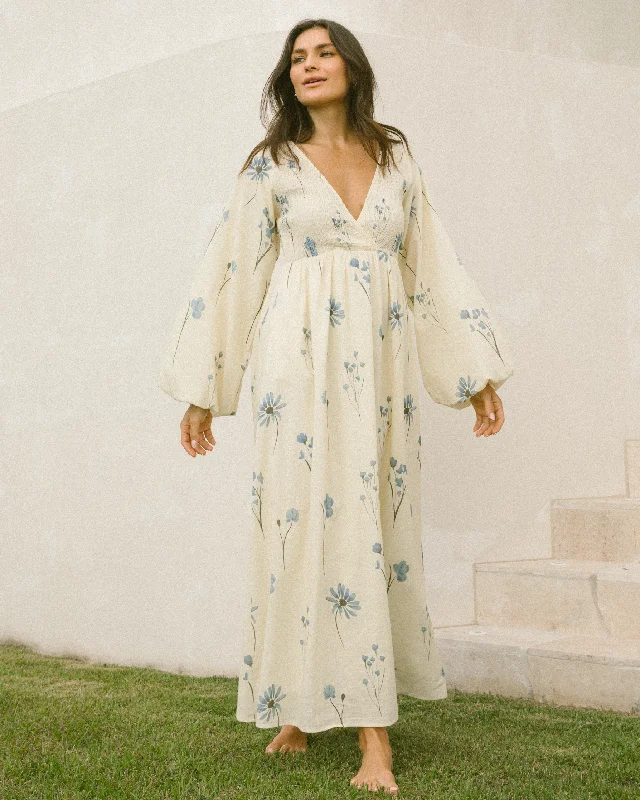 Freya Maxi Dress | Azure Meadows Fashionable Layered Maxi Dress