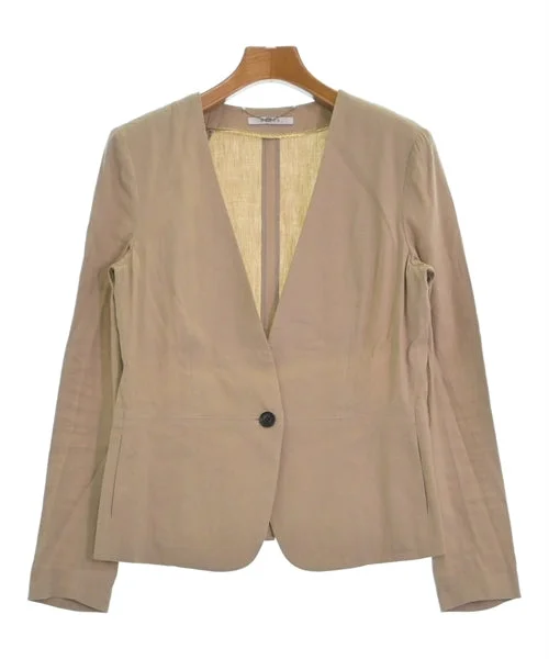 BEIGE, Collarless jackets Satin Jacket Silk Jacket Chiffon Jacket