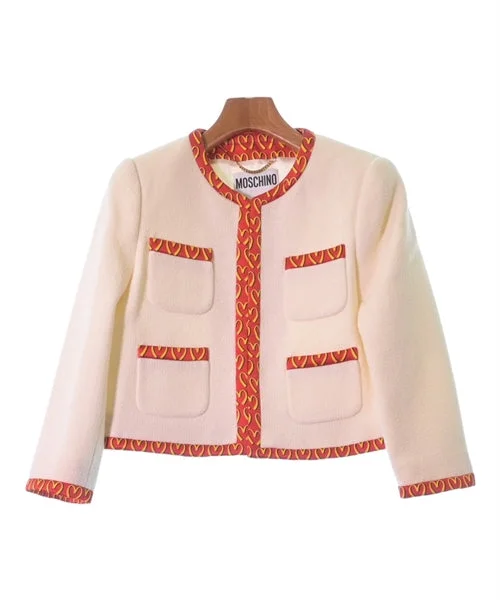 MOSCHINO Collarless jackets Front Pockets Side Pockets Patch Pockets