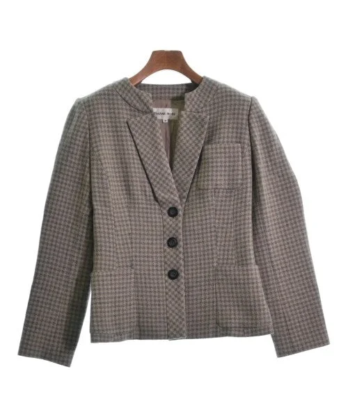 HANAE MORI Collarless jackets Herringbone Jacket Houndstooth Jacket Plaid Jacket