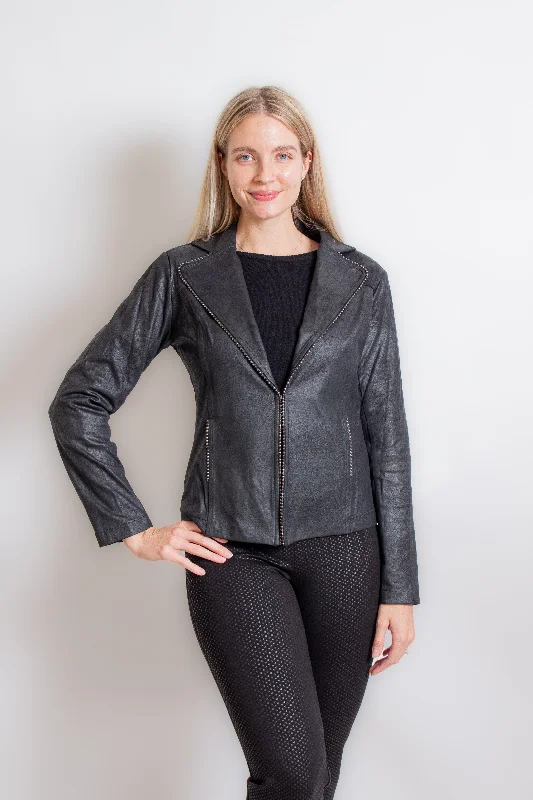 Black Vegan Leather Jacket Faux Fur Jacket Real Fur Jacket Shearling Jacket