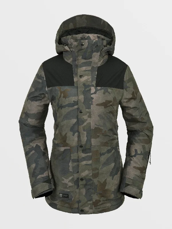 Womens Ell Insulated Gore-Tex Jacket - Cloudwash Camo Herringbone Jacket Checkered Jacket Solid Jacket