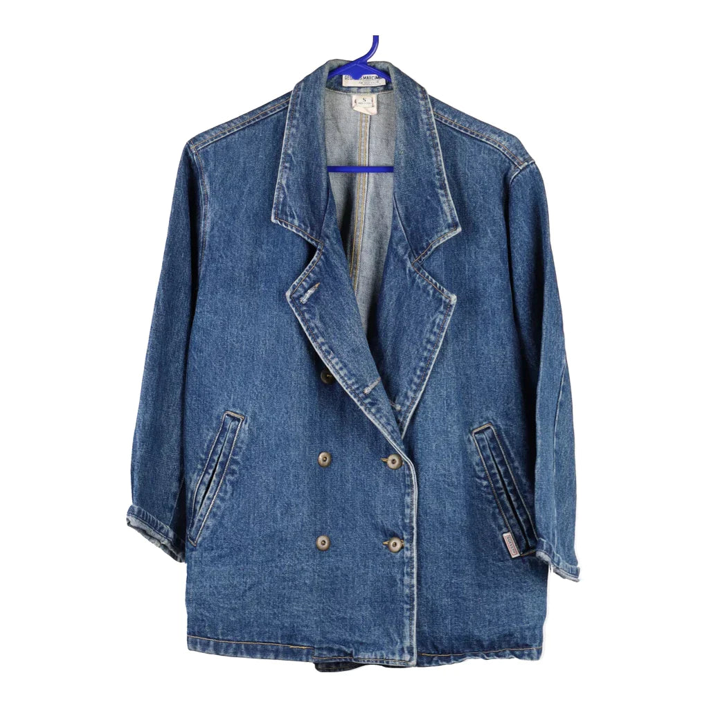 Guess Denim Jacket - Small Blue Cotton Corduroy Jacket Velvet Jacket Brocade Jacket