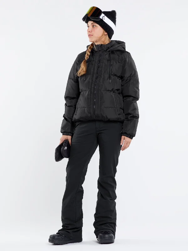 Womens Ithan Puff Jacket - Black Bomber Jacket Anorak Windbreaker