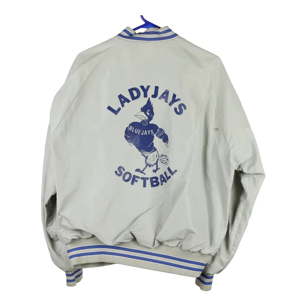 Ladyjays Softball Dunbrooke Bomber Jacket - Large Grey Nylon Denim Jacket Leather Jacket Suede Jacket