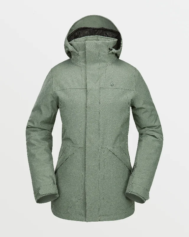 Womens Shelter 3D Stretch Jacket - Lichen Green Elasticated Jacket Padded Jacket Insulated Jacket