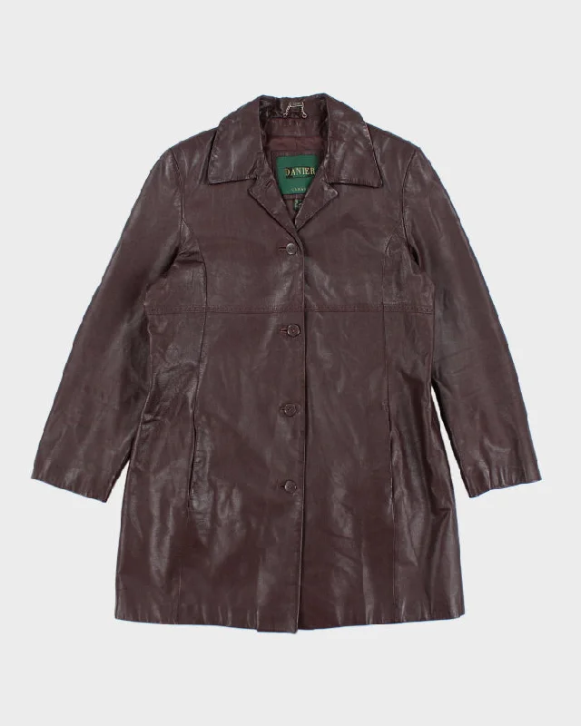 Vintage 90's Women's Danier Double Breasted Leather Jacket - L Satin Jacket Silk Jacket Chiffon Jacket Vintage 90's Women's Danier Double Breasted Leather Jacket - L Satin Jacket Silk Jacket Chiffon Jacket