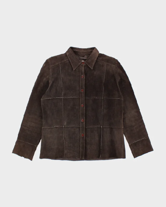 Vintage Rene Derhy Brown Lightweight Leather Jacket - M Faux Fur Fabric Real Fur Fabric Shearling Fabric Vintage Rene Derhy Brown Lightweight Leather Jacket - M Faux Fur Fabric Real Fur Fabric Shearling Fabric
