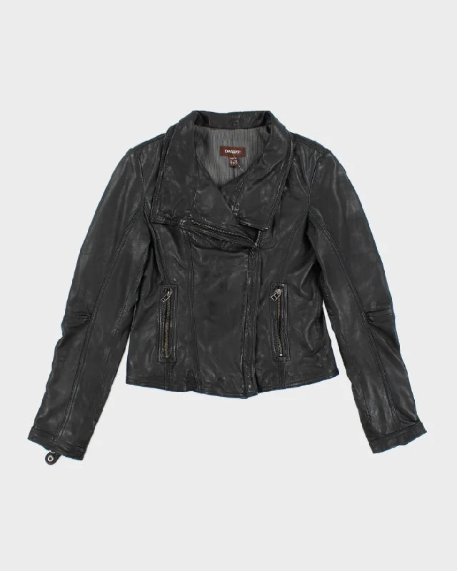 Vintage Y2K Danier Cropped Biker Leather Jacket - S Jersey Jacket Tulle Jacket Batik Jacket