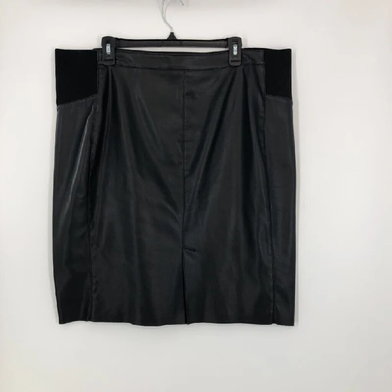 16 Faux leather skirt cashmere skirt fine