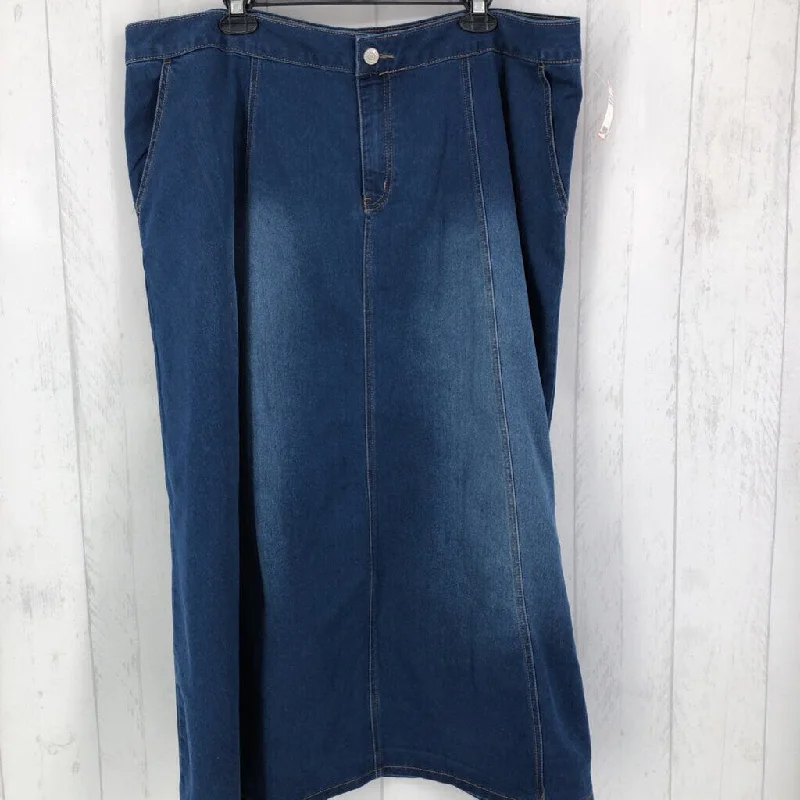 22w Flare denim skirt a-line skirt cut