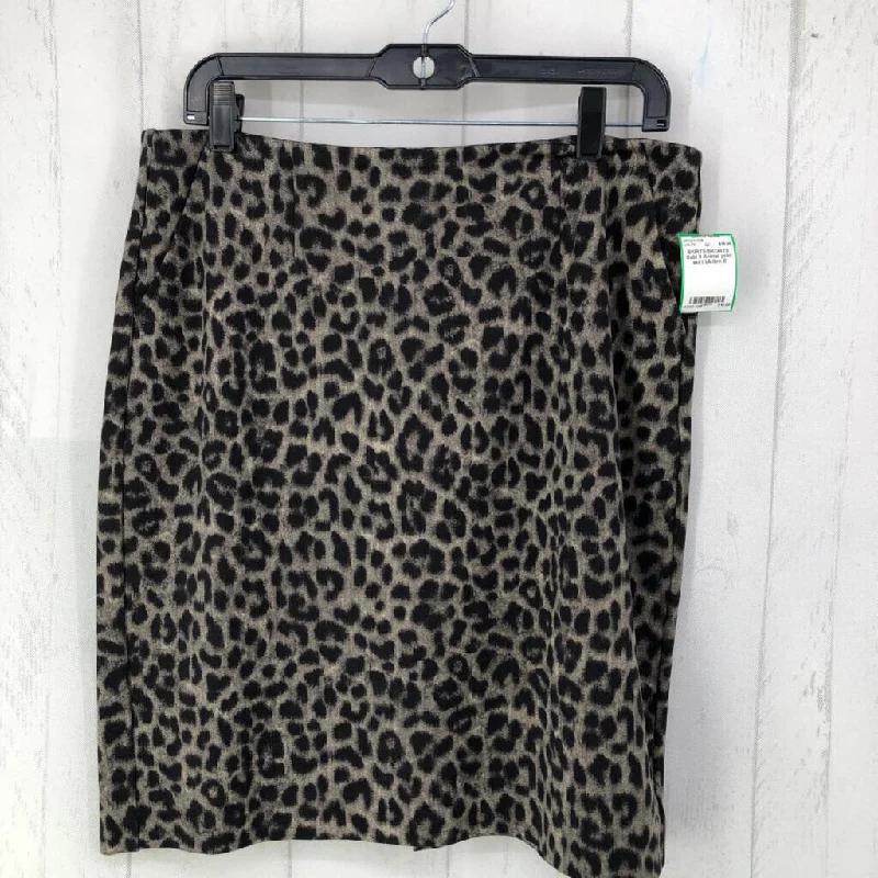 8 Animal print skirt leather skirt sleek