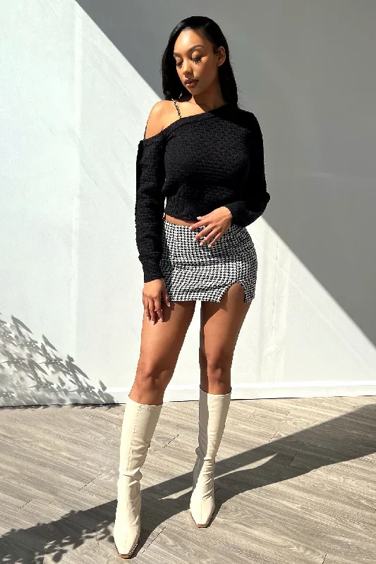 Blair Houndstooth Mini Skirt summer skirt style