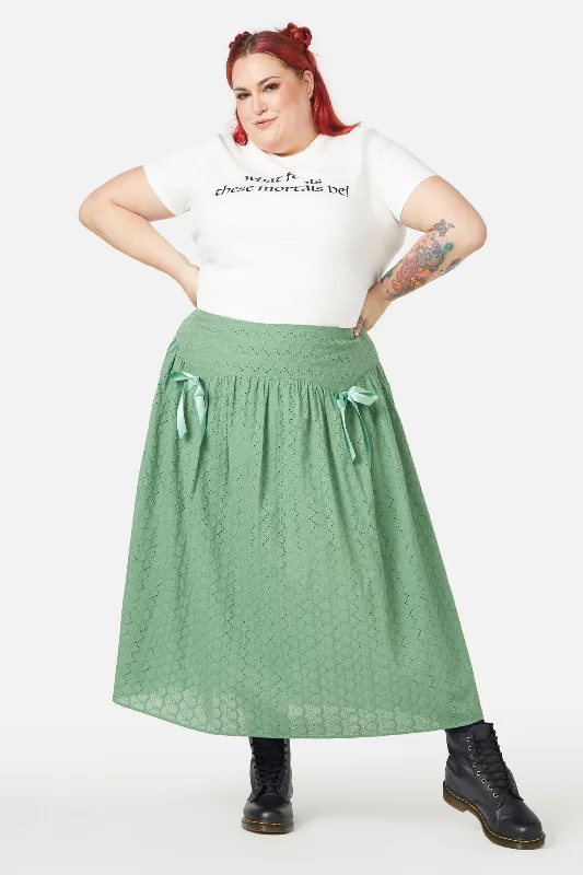 Curve Garden Path Skirt button skirt front