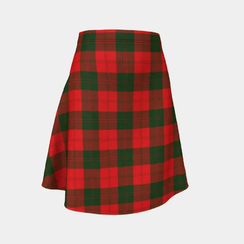 Erskine Modern Tartan Flared Skirt silk skirt luxurious