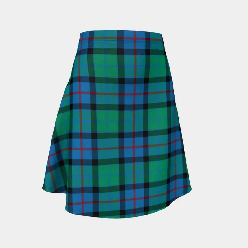 Flower Of Scotland Tartan Flared Skirt cashmere skirt soft