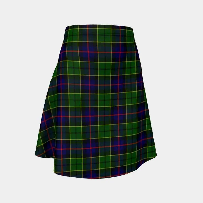 Forsyth Modern Tartan Flared Skirt cashmere skirt fine